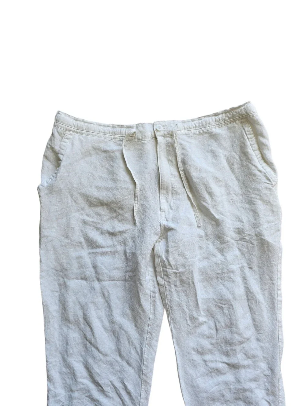 Cubavera Ivory Linen-Blend Pants Size XLarge